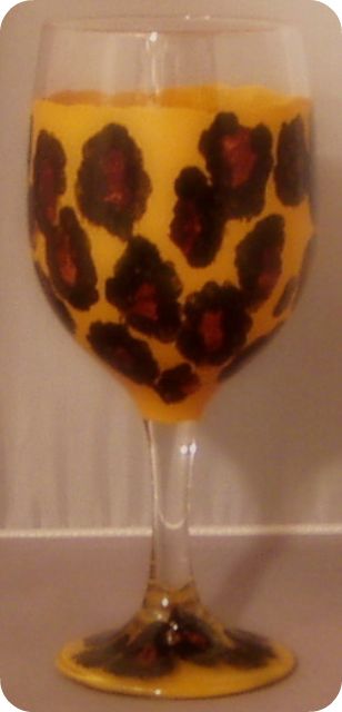 Wild Leopard- Wine Glass